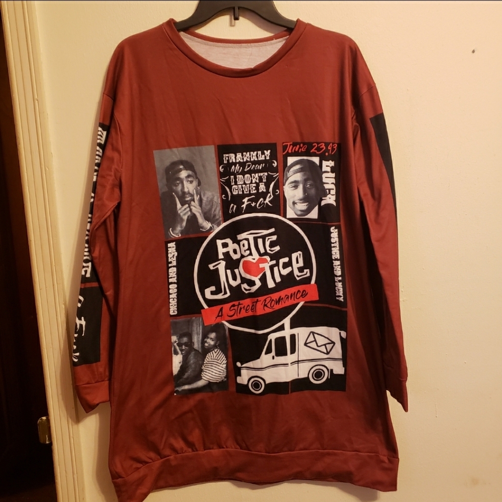 Poetic Justice Graphic Long Sleeve Shirt